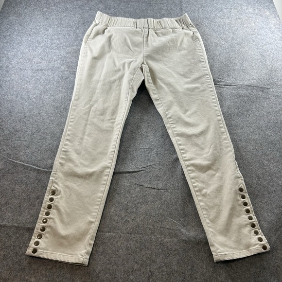 Soft Surroundings Denim - Soft Surroundings Pull On Slim Ankle Jeans Women's Small Beige Stretch